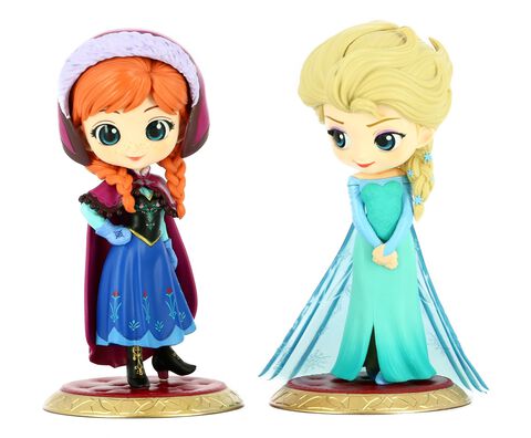 Figurine Q Posket Petit - Disney Character - Duo Anna Et Elsa